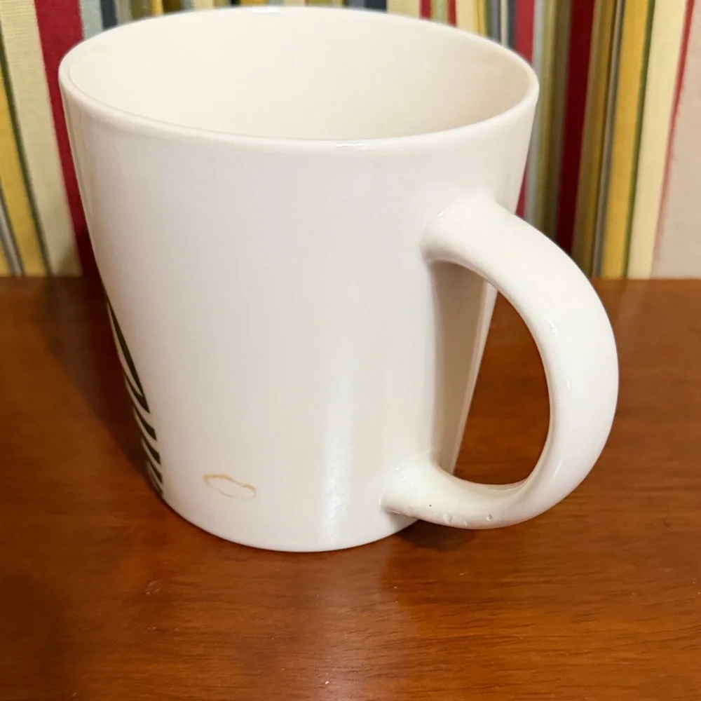 Starbucks 14oz Coffee Mug Large Green Mermaid Siren Logo